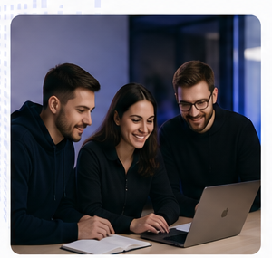 Koldovia team collaborating on a digital project